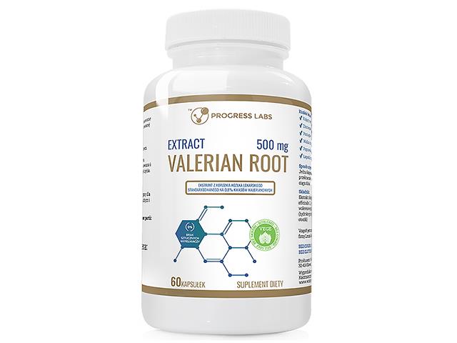 VALERIAN ROOT EXTRACT 500mg Ekstrakt z korzenia kozłka lekarskiego interakcje ulotka kapsułki  60 kaps.