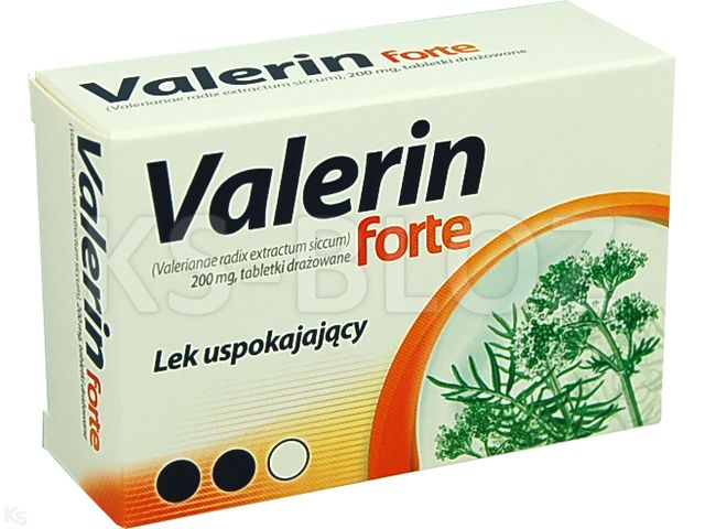 Valerin Forte interakcje ulotka tabletki drażowane 200 mg 60 tabl. | 4 blist.po 15szt.