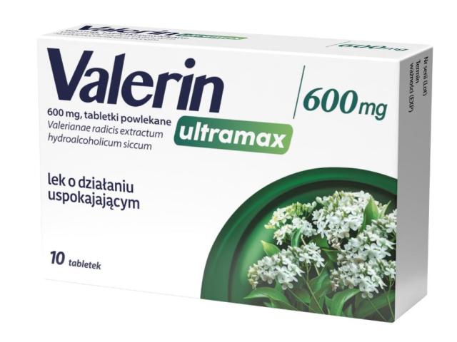 Valerin Ultramax interakcje ulotka tabletki 600 mg 10 tabl.