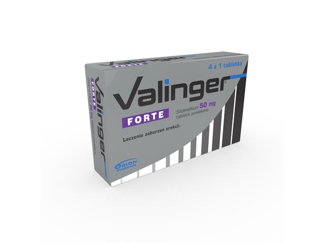 Valinger Forte interakcje ulotka tabletki powlekane 50 mg 4 tabl.