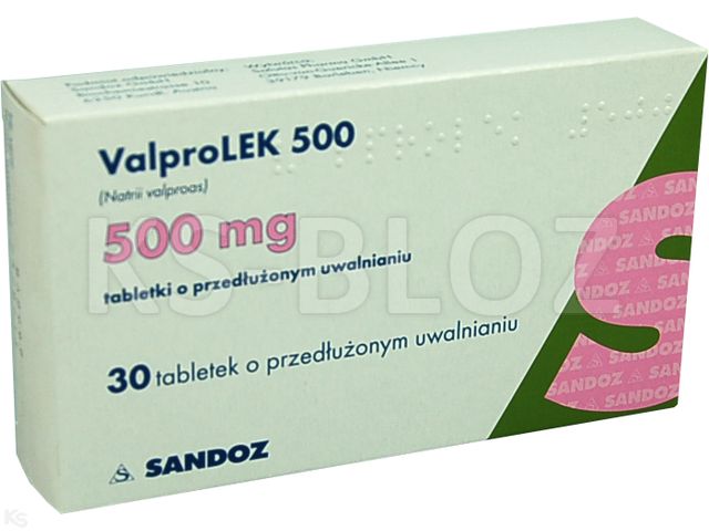 ValproLek 500 interakcje ulotka tabletki o przedłużonym uwalnianiu 333mg+145mg 30 tabl. | 3 blist.po 10 szt.