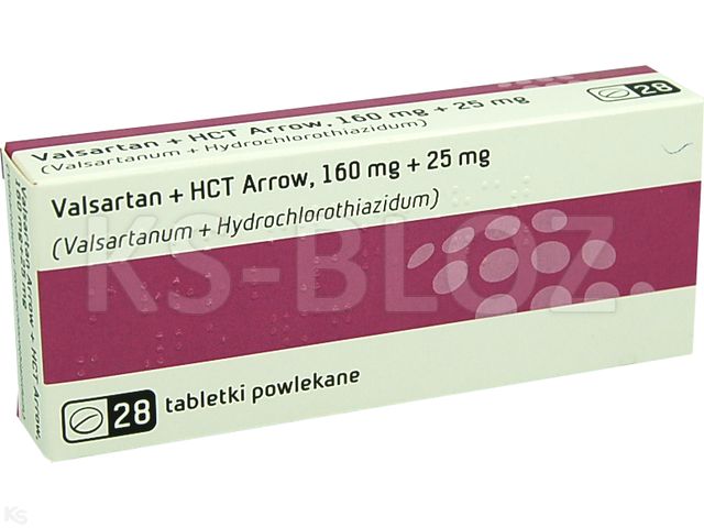 Valsartan + HCT Arrow interakcje ulotka tabletki powlekane 160mg+25mg 28 tabl.