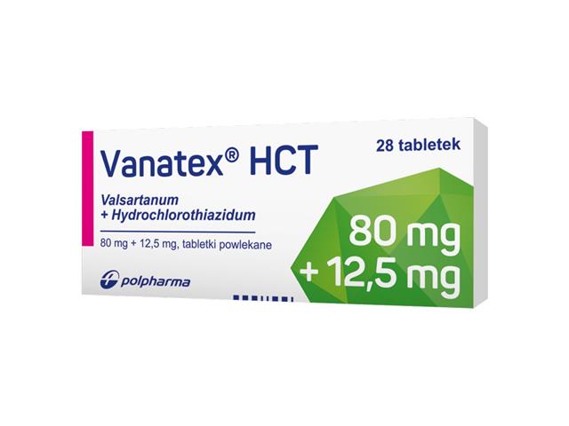 Vanatex HCT interakcje ulotka tabletki powlekane 80mg+12,5mg 