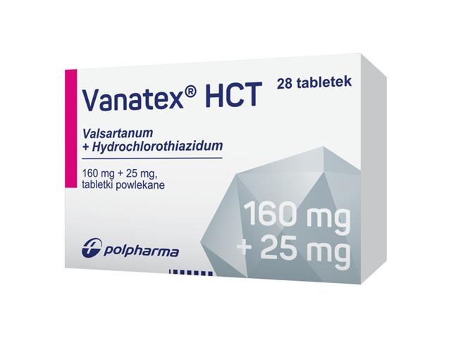 Vanatex HCT interakcje ulotka tabletki powlekane 160mg+25mg 