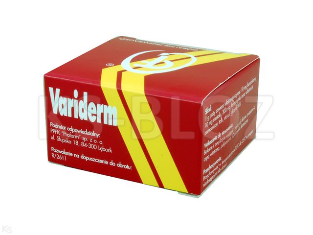 Variderm interakcje ulotka pasta na skórę (10mg+10mg+300mg)/g 60 g (poj.)