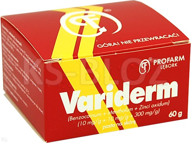 Variderm interakcje ulotka pasta na skórę (10mg+10mg+300mg)/g 60 g