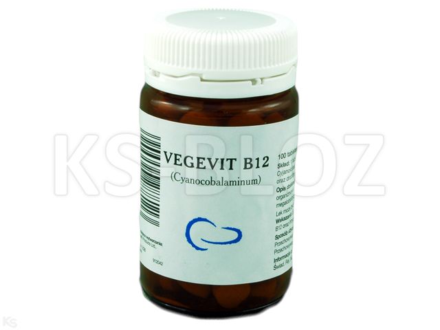 Vegevit B12 interakcje ulotka tabletki 5 mcg 100 tabl.