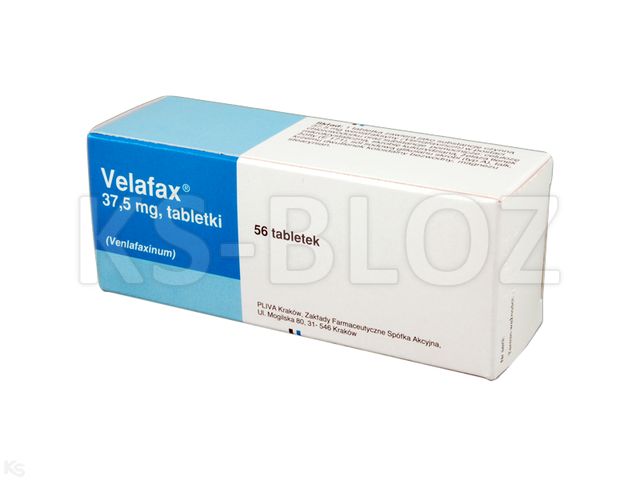 Velafax interakcje ulotka tabletki 37,5 mg 56 tabl.