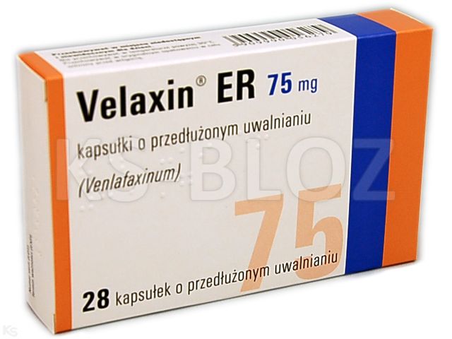 Velaxin ER 75 interakcje ulotka kapsułki o przedłużonym uwalnianiu 75 mg 