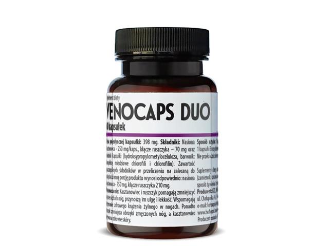 Venocaps Duo interakcje ulotka kapsułki - 60 kaps.