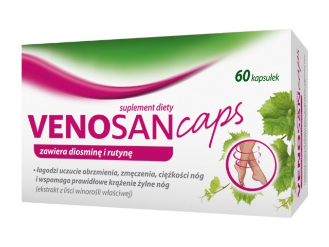 Venosan Caps interakcje ulotka kapsułki  60 kaps.