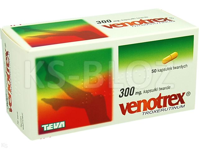 Venotrex interakcje ulotka kapsułki twarde 300 mg 50 kaps.