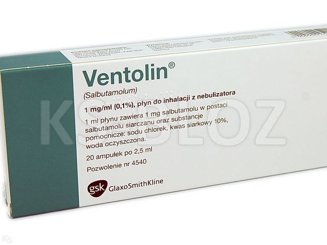 Ventolin interakcje ulotka płyn do inhalacji z nebulizatora 1 mg/ml 20 amp. po 2,5 ml