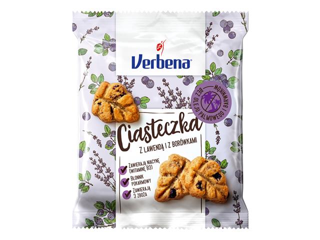Verbena Ciasteczka z lawendą, borówkami interakcje ulotka ciastka - 40 g