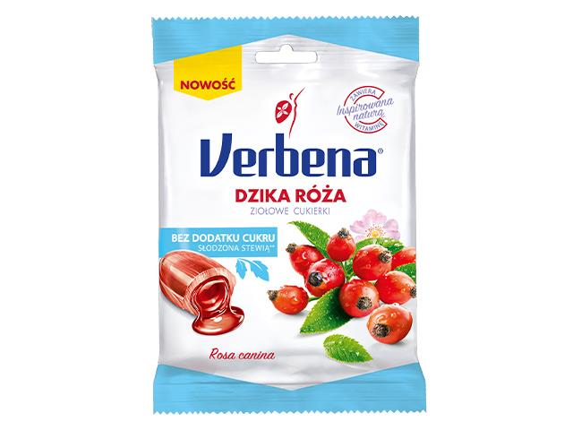 Verbena Dzika Róża bez dodatku cukru interakcje ulotka cukierki  60 g