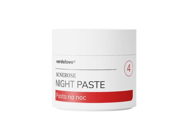 Verdelove Acnerose Night Paste Pasta Na Noc do pielęgnacji skóry z objawami trądziku różowatego interakcje ulotka krem - 30 ml