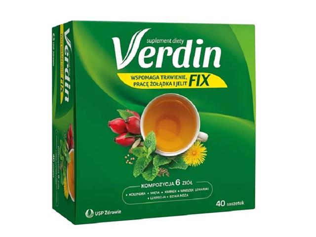 Verdin Fix interakcje ulotka zioła do zaparzania w saszetkach  40 sasz.