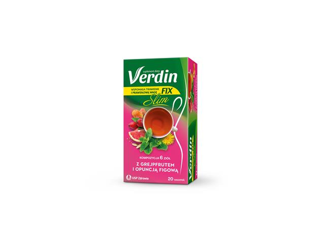 Verdin Fix Slim interakcje ulotka saszetka  20 sasz. po 2 g