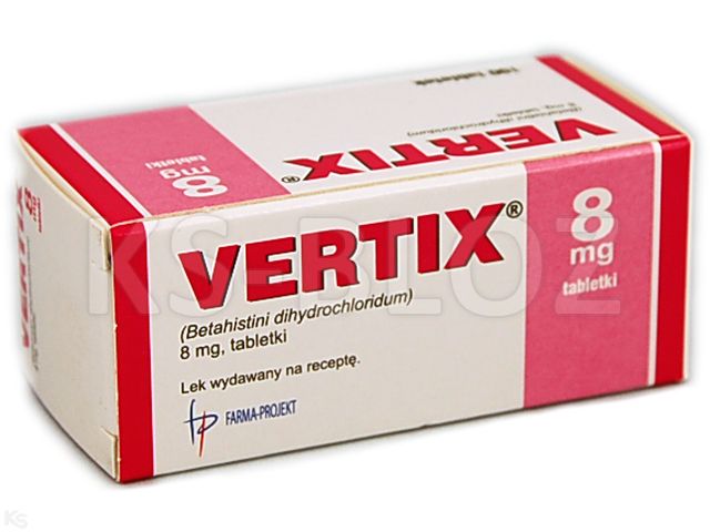 Vertix interakcje ulotka tabletki 8 mg 100 tabl. | 10 blist.po 10 szt.