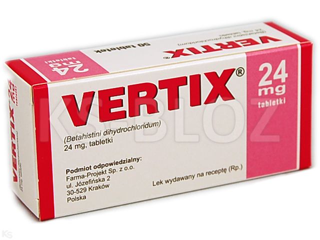 Vertix interakcje ulotka tabletki 24 mg 50 tabl.