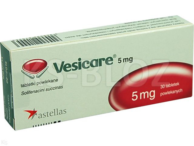 Vesicare 5 mg interakcje ulotka tabletki powlekane 5 mg 30 tabl. | 3 blist.po 10 szt.