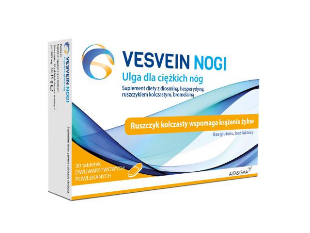 Vesvein Nogi interakcje ulotka tabletki - 30 tabl.