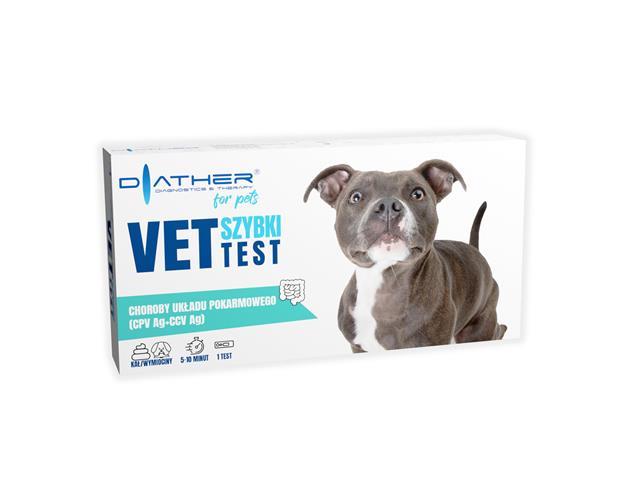 VET Szybki Test choroby układu pokarmowego CPV Ag + CCV Ag interakcje ulotka test - 1 szt.