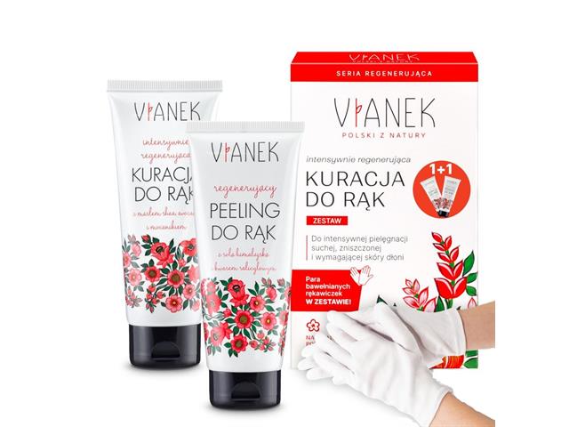 Vianek Kuracja do rąk intensywnie regenerująca interakcje ulotka zestaw  75 ml (+ 70 g)