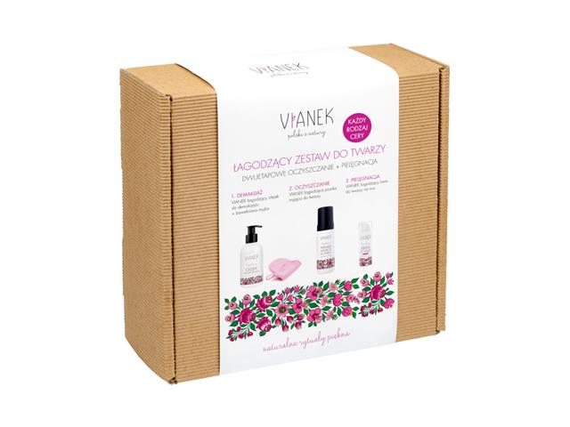 VIANEK Zestaw łagodzący do twarzy interakcje ulotka zestaw - 150 ml (+ 150 ml + 50 ml + myjka)