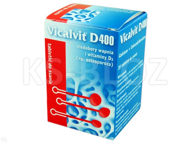 Vicalvit D 400 interakcje ulotka tabletki do ssania 500mg+400j.m. 20 tabl. | blister