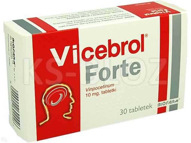 Vicebrol Forte interakcje ulotka tabletki 10 mg 30 tabl. | 1 blist.po 30 szt.
