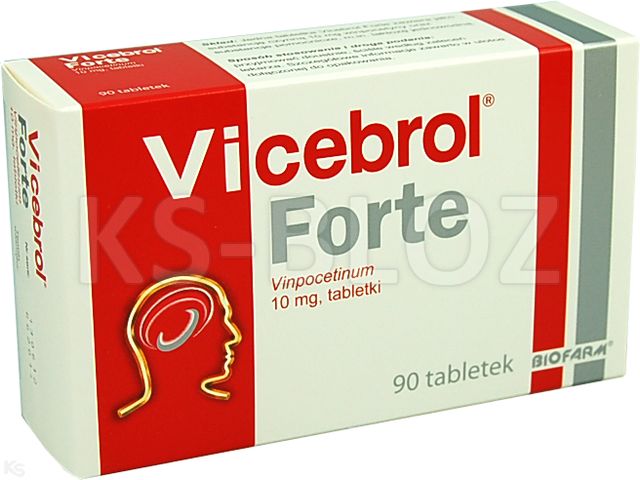 Vicebrol Forte interakcje ulotka tabletki 10 mg 90 tabl. | 3 blist.x30 szt.