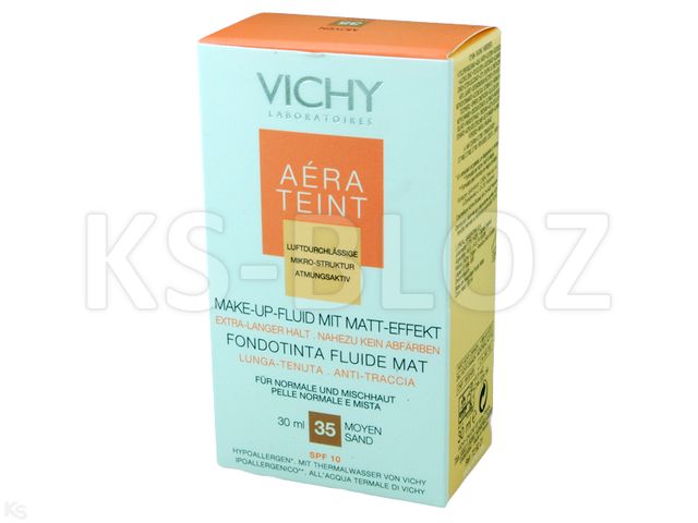 Vichy Aerateint Podkład matujący sand 35 interakcje ulotka   30 ml