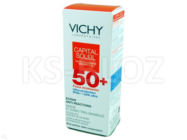 Vichy Capital Soleil Krem przeciw reakcjom alergicznym ochronny SPF 50+ interakcje ulotka   50 ml