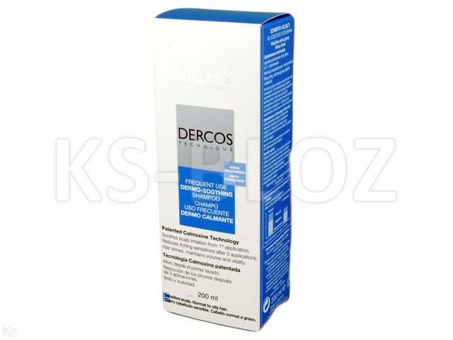 Vichy Dercos Lans Szampon do mycia włosów kojący tłustych interakcje ulotka   200 ml