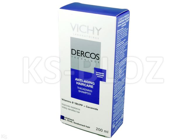 Vichy Dercos Szampon do mycia przeciw starzeniu się włosów interakcje ulotka   200 ml