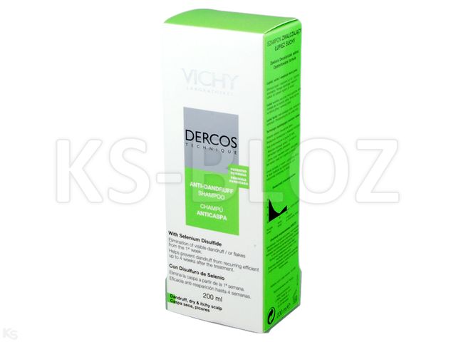 Vichy Dercos Szampon przeciwłupieżowy do włosów suchych interakcje ulotka szampon  200 ml