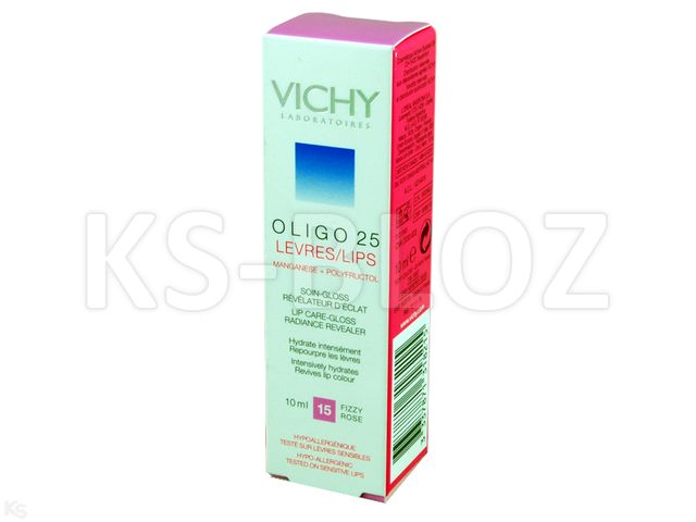 Vichy Oligo 25 Błyszczyk do ust musujący róż 15 interakcje ulotka   10 ml | tuba