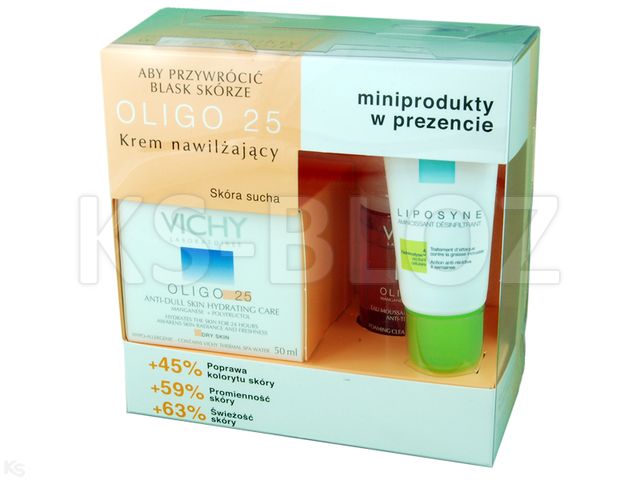 Vichy Oligo 25 Krem nawilżająco-rozświetlajacy cera sucha interakcje ulotka   50 ml