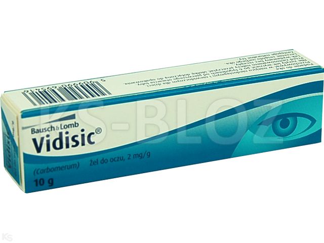 Vidisic interakcje ulotka żel do oczu 2 mg/g 