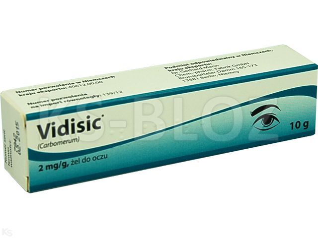 Vidisic interakcje ulotka żel do oczu 2 mg/g 10 g | (tub.)