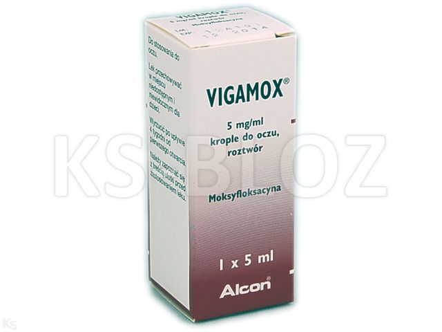 Vigamox interakcje ulotka krople do oczu, roztwór 5 mg/ml 5 ml