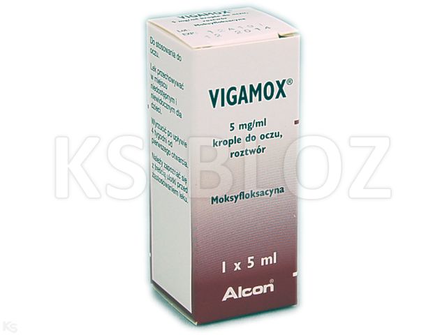 Vigamox interakcje ulotka krople do oczu, roztwór 5 mg/ml 