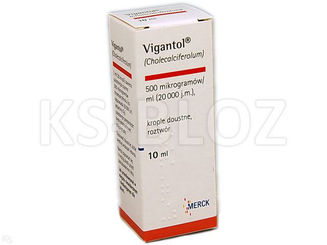 Vigantol interakcje ulotka krople doustne 0,5 mg/ml (20 000 IU/ml) 10 ml