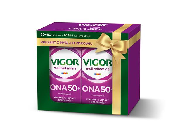 Vigor Multiwitamina Ona 50+ interakcje ulotka tabletki  2 op. po 60 tabl.