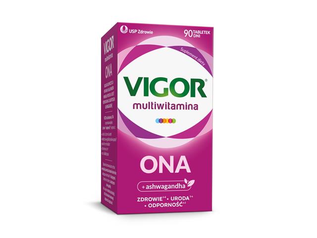 Vigor Multiwitamina Ona interakcje ulotka tabletki  90 tabl.