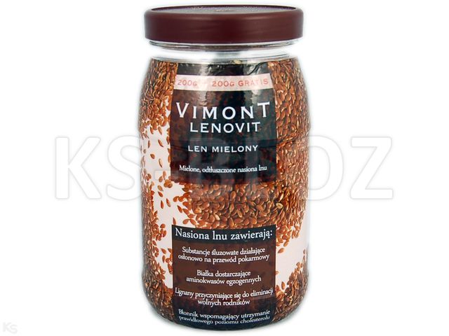 Vimont Lenovit Len mielony interakcje ulotka proszek  400 g (2 szt. po 200 g)