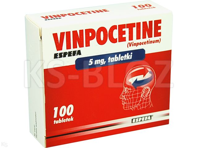 Vinpocetine Espefa interakcje ulotka tabletki 5 mg 100 tabl. | 4 blist.po 25 szt.