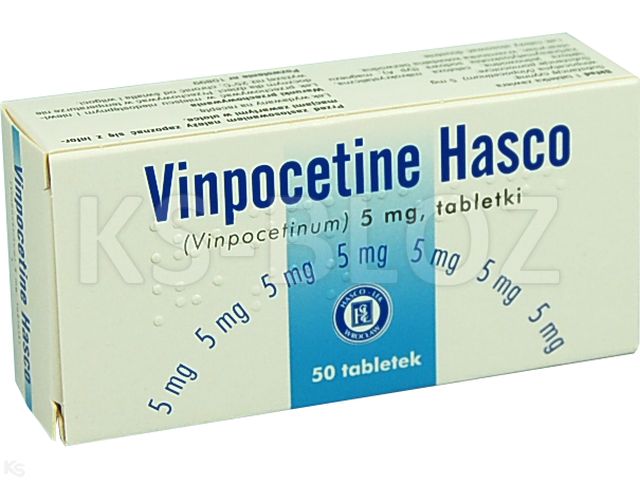 Vinpocetine Hasco interakcje ulotka tabletki 5 mg 50 tabl.