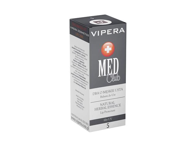 Vipera Med Club Balsam do ust dba o męskie usta 05 interakcje ulotka sztyft - 4 g